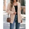 imageZESICA Womens Fall Winter Long Sleeves Open Front Leopard Print Knitted Sweater Cardigan Coat OutwearSolid Beige