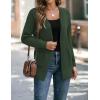imageZESICA Womens Fall Winter Long Sleeves Open Front Leopard Print Knitted Sweater Cardigan Coat OutwearSolidgreen
