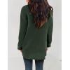 imageZESICA Womens Fall Winter Long Sleeves Open Front Leopard Print Knitted Sweater Cardigan Coat OutwearSolidgreen