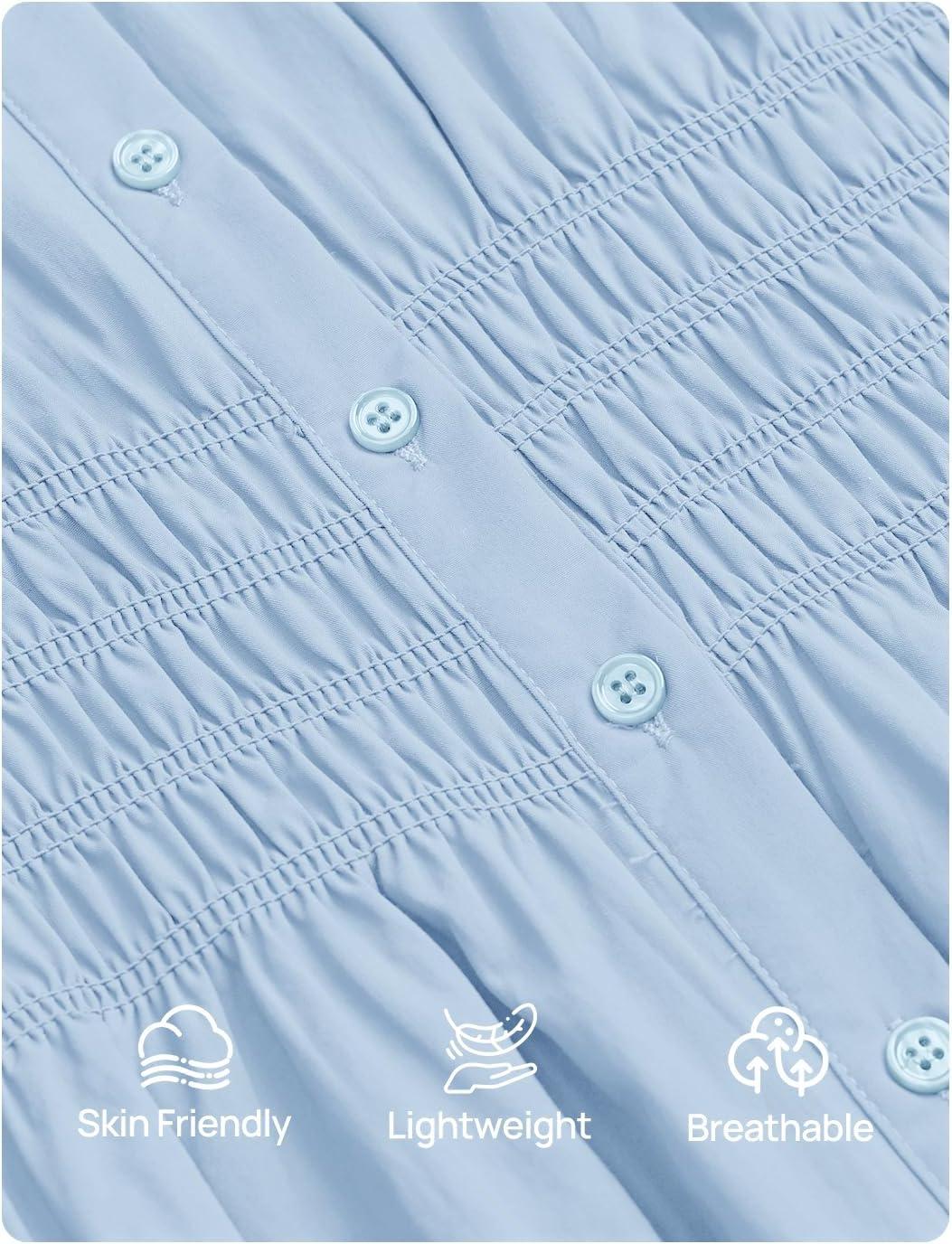 imageZESICA Womens 2025 Fall Long Sleeve Blouse Business Dressy Casual Button Down Shirts Peplum Tops Fashion Trendy ClothesBlue