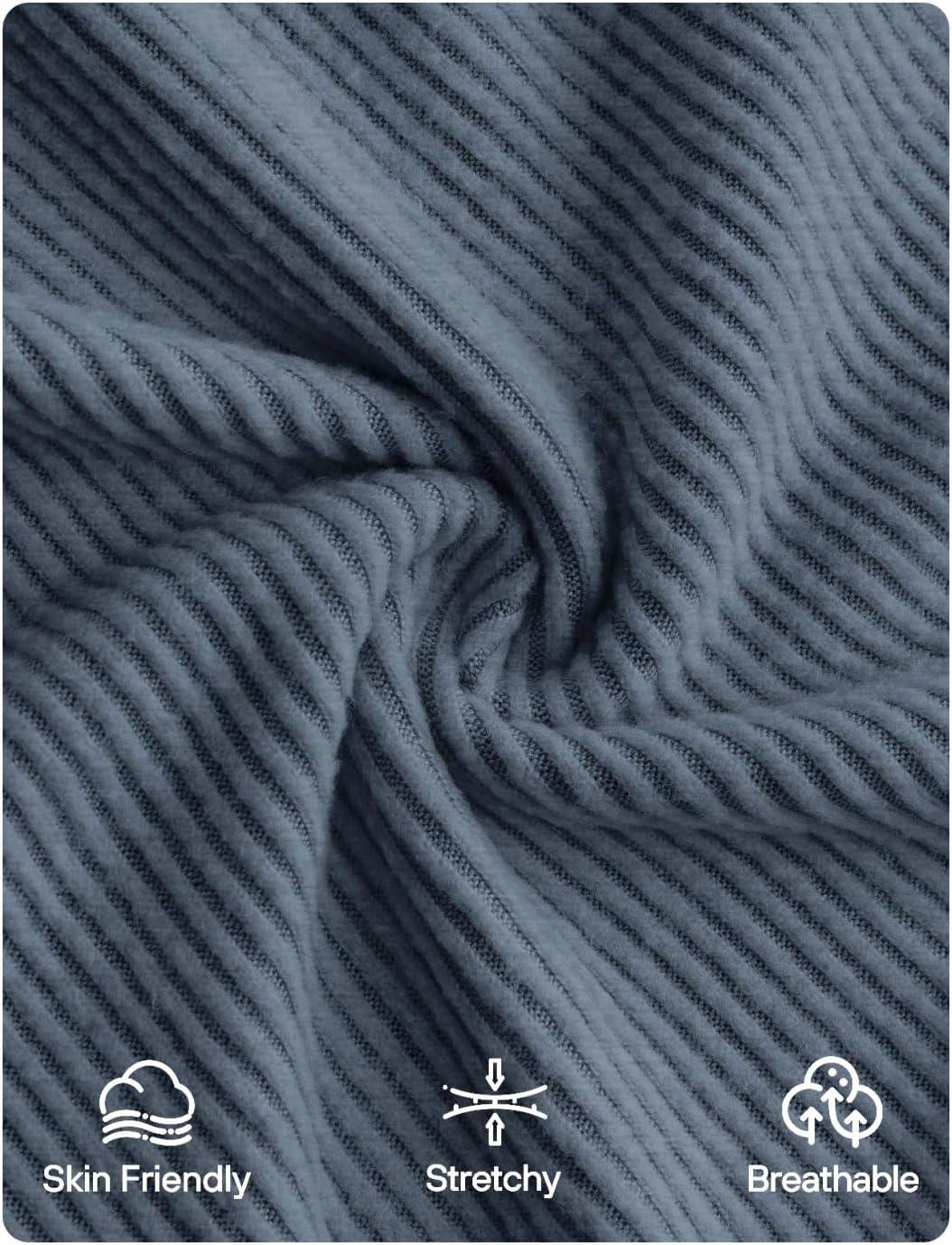 imageZESICA Womens Long Sleeve Shirts 2025 Fall Mock Neck Ribbed Knit Slim Fit Tops Basic Tees Dressy Casual Outfits ClothesDustyblue