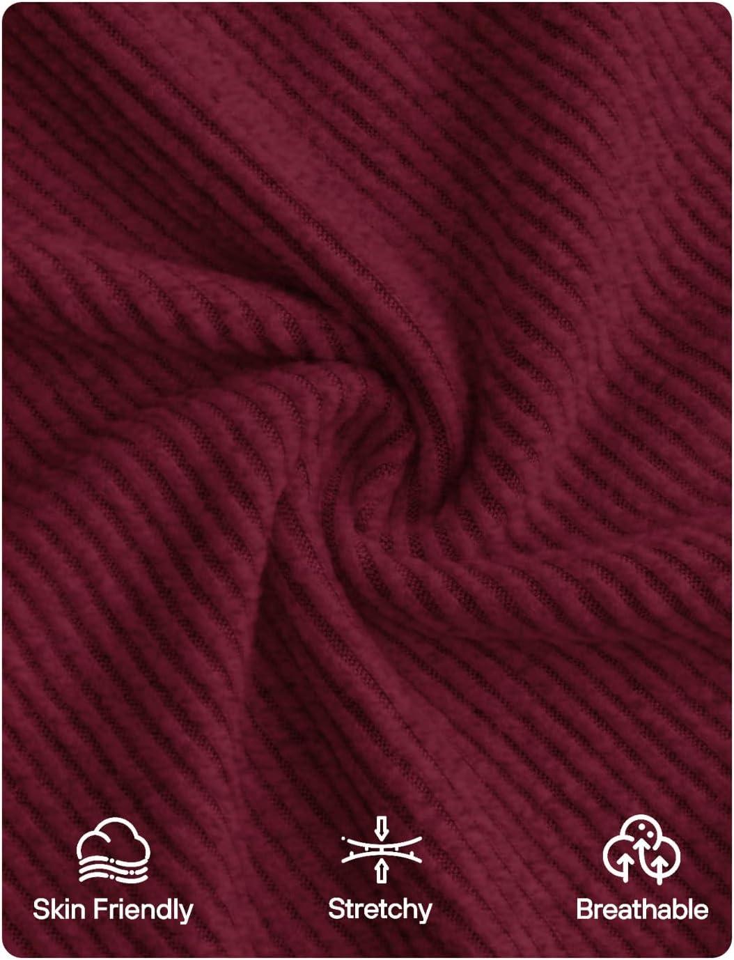 imageZESICA Womens Long Sleeve Shirts 2025 Fall Mock Neck Ribbed Knit Slim Fit Tops Basic Tees Dressy Casual Outfits ClothesWine