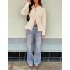 imageZESICA Womens 2025 Fall Long Sleeve Blouse Business Dressy Casual Button Down Shirts Peplum Tops Fashion Trendy ClothesApricot