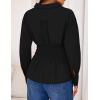 imageZESICA Womens 2025 Fall Long Sleeve Blouse Business Dressy Casual Button Down Shirts Peplum Tops Fashion Trendy ClothesBlack