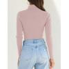 imageZESICA Womens Turtleneck Long Sleeve Shirts 2025 Fall Trendy Tops Slim Fitted Ribbed Knit Basic Casual SweaterDustypink