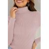 imageZESICA Womens Turtleneck Long Sleeve Shirts 2025 Fall Trendy Tops Slim Fitted Ribbed Knit Basic Casual SweaterDustypink