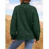imageZESICA Womens Turtleneck Batwing Sleeve Loose Oversized Chunky Knitted Pullover Sweater Jumper TopsArmygreen