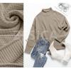imageZESICA Womens Turtleneck Batwing Sleeve Loose Oversized Chunky Knitted Pullover Sweater Jumper TopsCamel