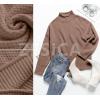 imageZESICA Womens Turtleneck Batwing Sleeve Loose Oversized Chunky Knitted Pullover Sweater Jumper TopsKhaki