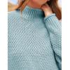 imageZESICA Womens Turtleneck Batwing Sleeve Loose Oversized Chunky Knitted Pullover Sweater Jumper TopsMint