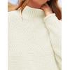 imageZESICA Womens Turtleneck Batwing Sleeve Loose Oversized Chunky Knitted Pullover Sweater Jumper TopsOffwhite