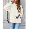 imageZESICA Womens Turtleneck Batwing Sleeve Loose Oversized Chunky Knitted Pullover Sweater Jumper TopsOffwhite