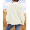 imageZESICA Womens Turtleneck Batwing Sleeve Loose Oversized Chunky Knitted Pullover Sweater Jumper TopsOffwhite