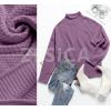 imageZESICA Womens Turtleneck Batwing Sleeve Loose Oversized Chunky Knitted Pullover Sweater Jumper TopsPurple