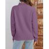 imageZESICA Womens Turtleneck Batwing Sleeve Loose Oversized Chunky Knitted Pullover Sweater Jumper TopsPurple