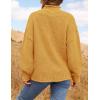 imageZESICA Womens Turtleneck Batwing Sleeve Loose Oversized Chunky Knitted Pullover Sweater Jumper TopsYellow