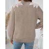 imageZESICA Womens Fall Long Sleeve Sweaters 2025 Crew Neck Knit Loose Dressy Pullover Tops Winter Trendy OutfitsKhaki