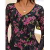 imageZESICA Womens Long Sleeve Floral Shirts V Neck Going Out Ruffle Tops Blouses 2025 Fall Fashion Clothes OutfitsBlackrose