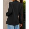 imageZESICA Womens Blazers 2025 Fall Business Casual Long Sleeve Collar Open Front Suit Work Jackets Blazer with PocketsBlack