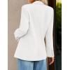 imageZESICA Womens Blazers 2025 Fall Business Casual Long Sleeve Collar Open Front Suit Work Jackets Blazer with PocketsWhite