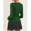 imageZESICA Womens Fall Square Neck Blazers 2025 Casual Long Sleeve Button Up Work Business Fitted Blazer JacketsGreen