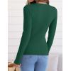 imageZESICA Womens Long Sleeve Crewneck Shirts 2025 Fall Ribbed Knit Sweater Slim Fitted Casual Basic Tee TopsDarkgreen