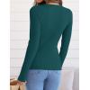 imageZESICA Womens Long Sleeve Crewneck Shirts 2025 Fall Ribbed Knit Sweater Slim Fitted Casual Basic Tee TopsGreen