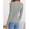 imageZESICA Womens Long Sleeve Crewneck Shirts 2025 Fall Ribbed Knit Sweater Slim Fitted Casual Basic Tee TopsGrey