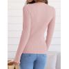 imageZESICA Womens Long Sleeve Crewneck Shirts 2025 Fall Ribbed Knit Sweater Slim Fitted Casual Basic Tee TopsPink