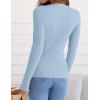 imageZESICA Womens Long Sleeve Crewneck Shirts 2025 Fall Ribbed Knit Sweater Slim Fitted Casual Basic Tee TopsSky