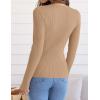 imageZESICA Womens Long Sleeve Crewneck Shirts 2025 Fall Ribbed Knit Sweater Slim Fitted Casual Basic Tee TopsToffee