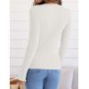 imageZESICA Womens Long Sleeve Crewneck Shirts 2025 Fall Ribbed Knit Sweater Slim Fitted Casual Basic Tee TopsWhite