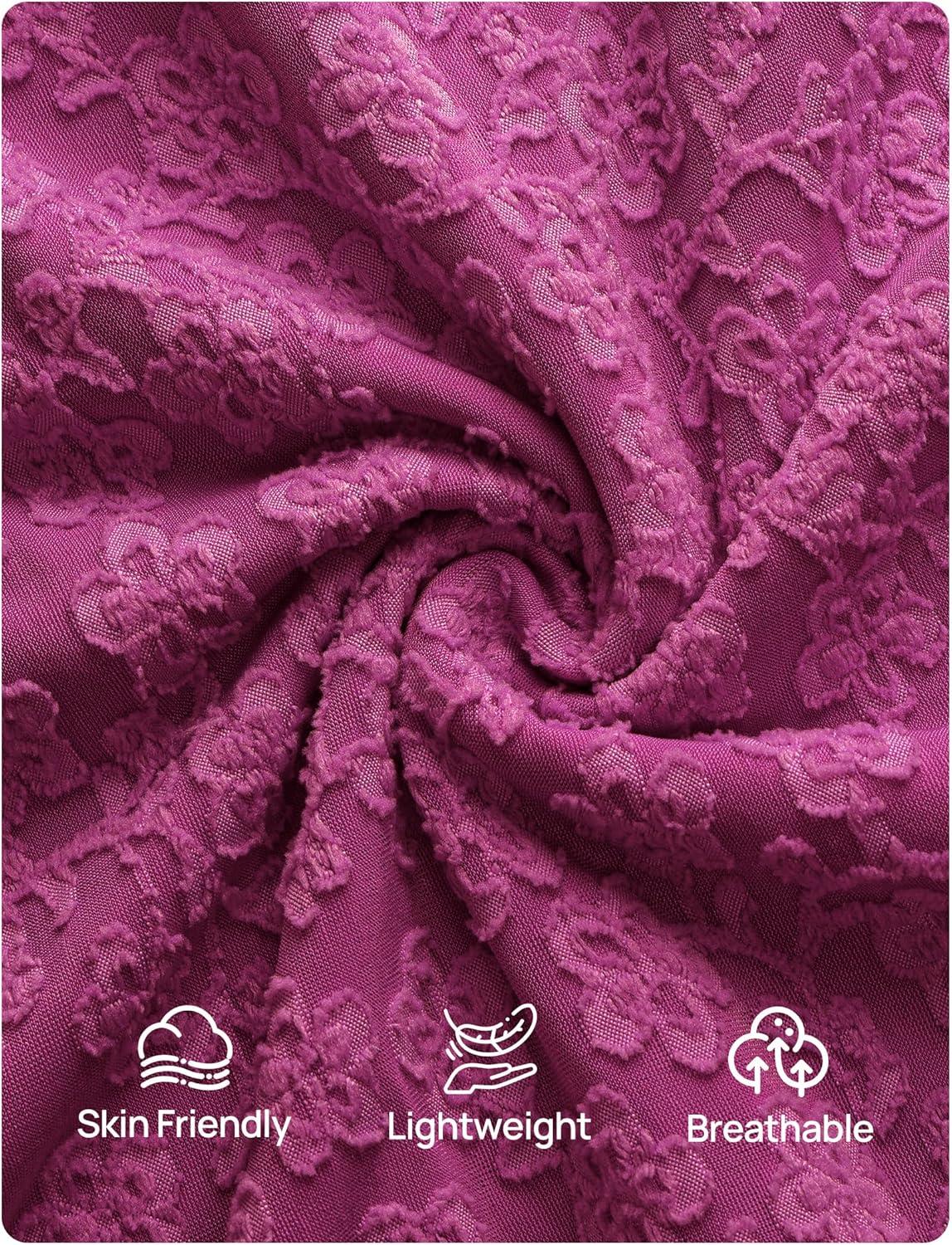 imageZESICA Womens Floral Halter Midi Dress 2026 Casual Elegant Sleeveless Flowy A Line Wedding Guest Cocktail DressesEggplant