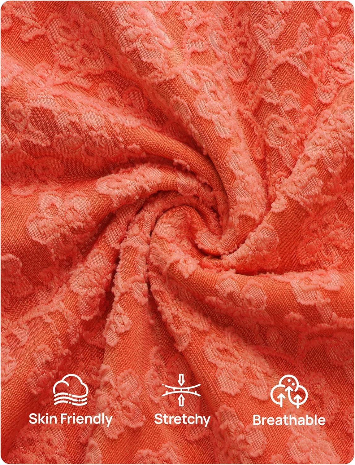 imageZESICA Womens Floral Halter Midi Dress 2026 Casual Elegant Sleeveless Flowy A Line Wedding Guest Cocktail DressesOrangered