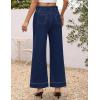imageZESICA Wide Leg Jeans for Women Trendy High Waisted Strechy Loose Straight Denim Pants with PocketsDarkblue