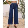 imageZESICA Wide Leg Jeans for Women Trendy High Waisted Strechy Loose Straight Denim Pants with PocketsDarkblue