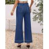 imageZESICA Wide Leg Jeans for Women Trendy High Waisted Strechy Loose Straight Denim Pants with PocketsSeablue
