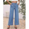 imageZESICA Wide Leg Jeans for Women Trendy High Waisted Strechy Loose Straight Denim Pants with PocketsSkyblue