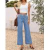 imageZESICA Wide Leg Jeans for Women Trendy High Waisted Strechy Loose Straight Denim Pants with PocketsSkyblue