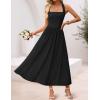 imageZESICA Womens Floral Halter Midi Dress 2026 Casual Elegant Sleeveless Flowy A Line Wedding Guest Cocktail DressesBlack
