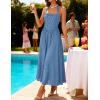 imageZESICA Womens Floral Halter Midi Dress 2026 Casual Elegant Sleeveless Flowy A Line Wedding Guest Cocktail DressesDustyblue
