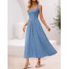 imageZESICA Womens Floral Halter Midi Dress 2026 Casual Elegant Sleeveless Flowy A Line Wedding Guest Cocktail DressesDustyblue