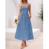 imageZESICA Womens Floral Halter Midi Dress 2026 Casual Elegant Sleeveless Flowy A Line Wedding Guest Cocktail DressesDustyblue