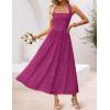 imageZESICA Womens Floral Halter Midi Dress 2026 Casual Elegant Sleeveless Flowy A Line Wedding Guest Cocktail DressesEggplant