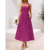 imageZESICA Womens Floral Halter Midi Dress 2026 Casual Elegant Sleeveless Flowy A Line Wedding Guest Cocktail DressesEggplant