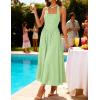 imageZESICA Womens Floral Halter Midi Dress 2026 Casual Elegant Sleeveless Flowy A Line Wedding Guest Cocktail DressesLightgreen