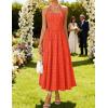imageZESICA Womens Floral Halter Midi Dress 2026 Casual Elegant Sleeveless Flowy A Line Wedding Guest Cocktail DressesOrangered
