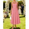 imageZESICA Womens Floral Halter Midi Dress 2026 Casual Elegant Sleeveless Flowy A Line Wedding Guest Cocktail DressesPink