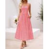 imageZESICA Womens Floral Halter Midi Dress 2026 Casual Elegant Sleeveless Flowy A Line Wedding Guest Cocktail DressesPink