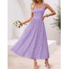 imageZESICA Womens Floral Halter Midi Dress 2026 Casual Elegant Sleeveless Flowy A Line Wedding Guest Cocktail DressesPurple